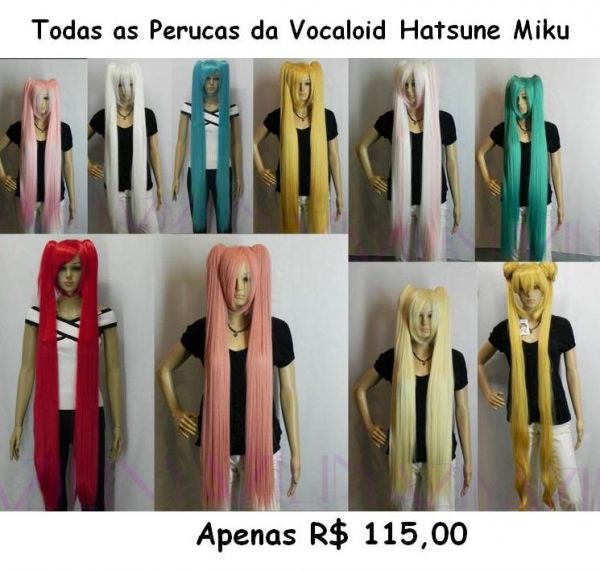 Perucas Hatsune Miku - Multicores